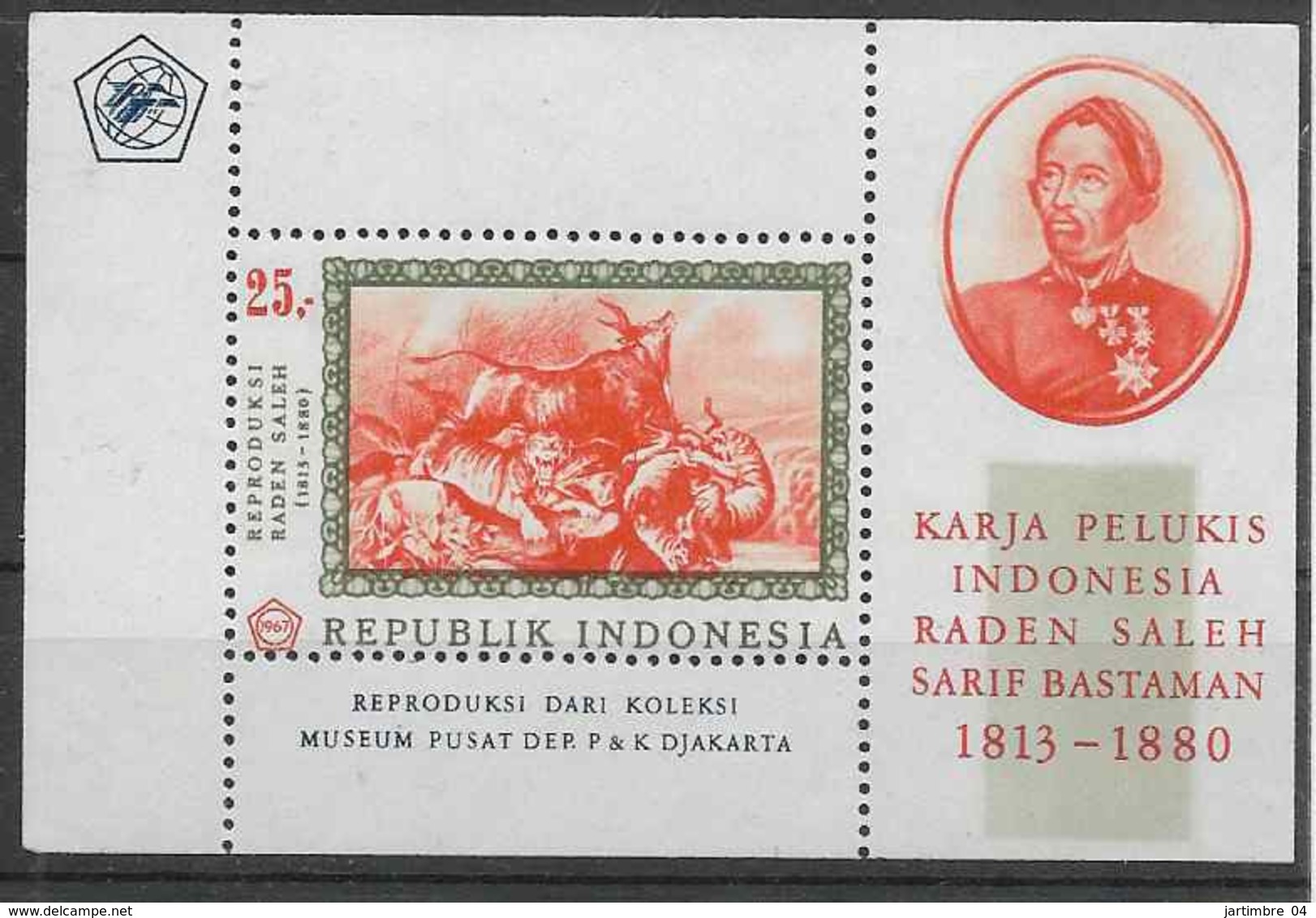 1967 INDONESIE  BF 8** Tableau, Animaux, Curée - Indonesia