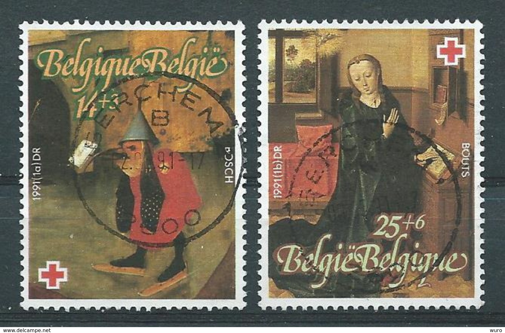 België OBP Nr: 2398 - 2399 Gestempeld / Oblitérés - Rode Kruis - Schilderijen - Used Stamps