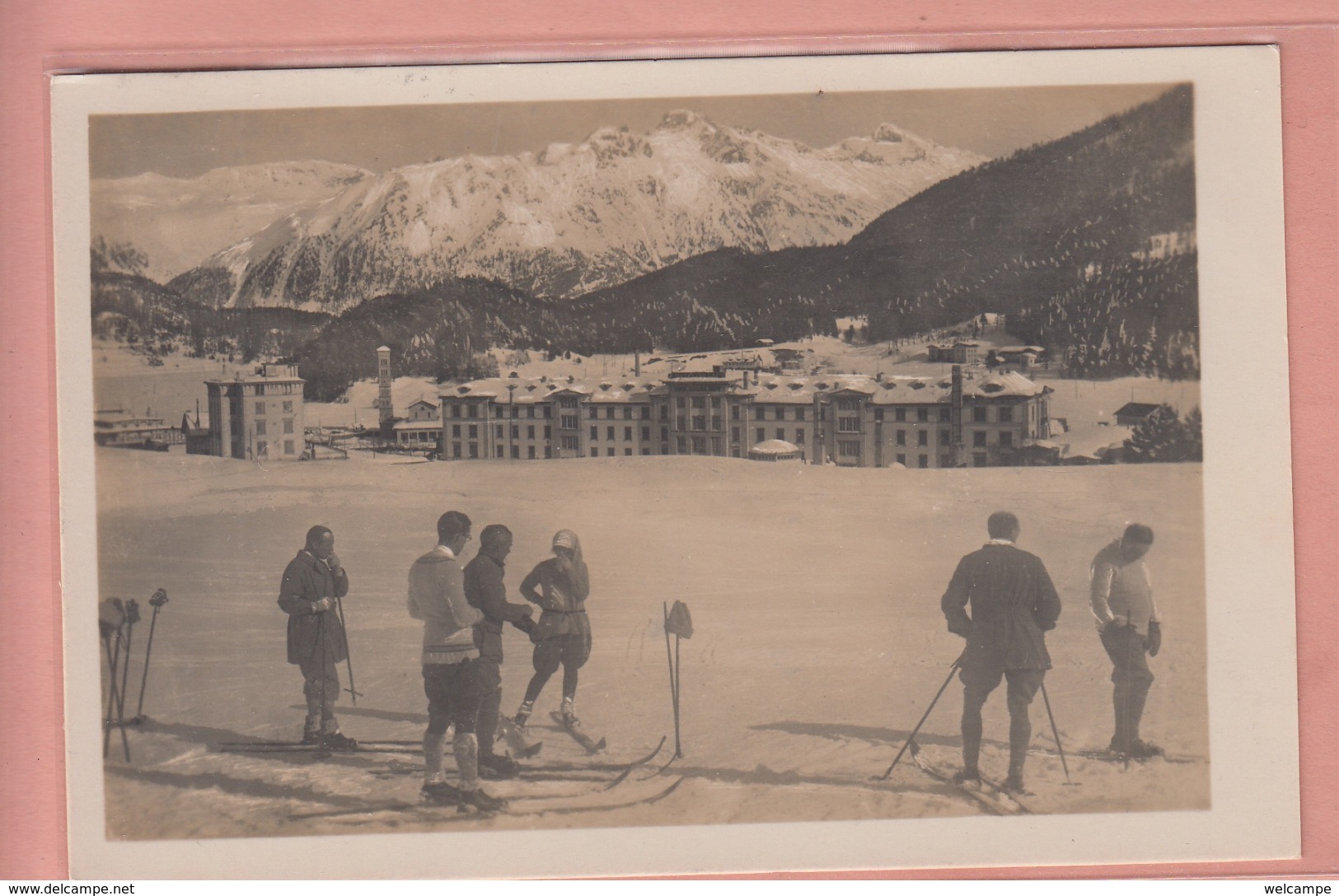 OUDE POSTKAART ZWITSERLAND - SCHWEIZ - SUISSE -   WINTERSPORT - SKI -  ST. MORITZ  1925 - St. Moritz