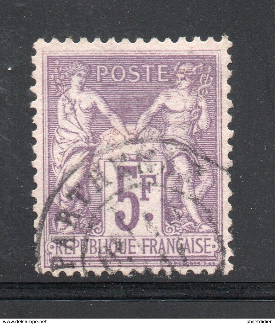 YT 95 5fr. Violet Sur Lilas - BEAU SANS PLI NI CLAIR - COTE 90 € - 1876-1898 Sage (Tipo II)