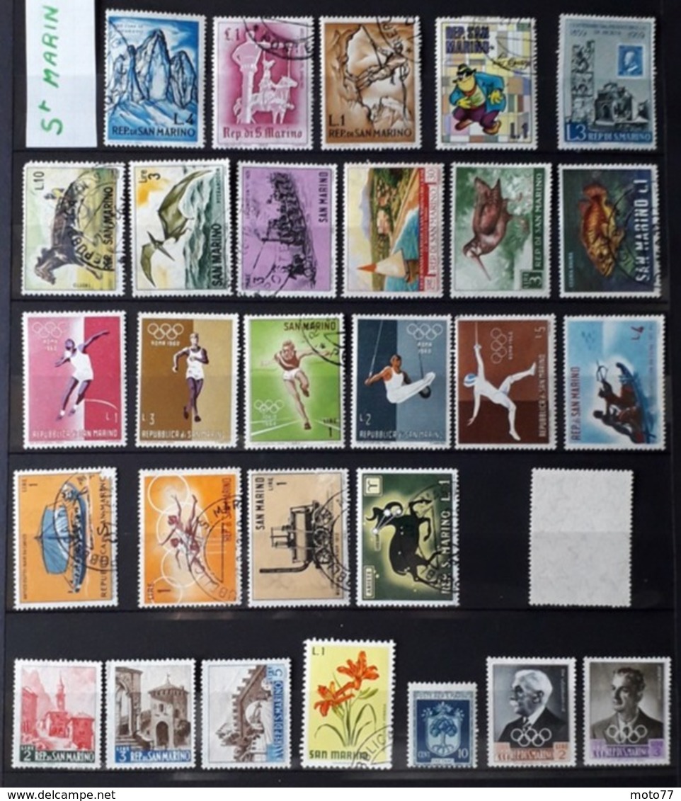 SAINT MARIN - 28 TIMBRES - Lot 143 - Voir Mes Autres Ventes De 150 Pays - Verzamelingen (zonder Album)