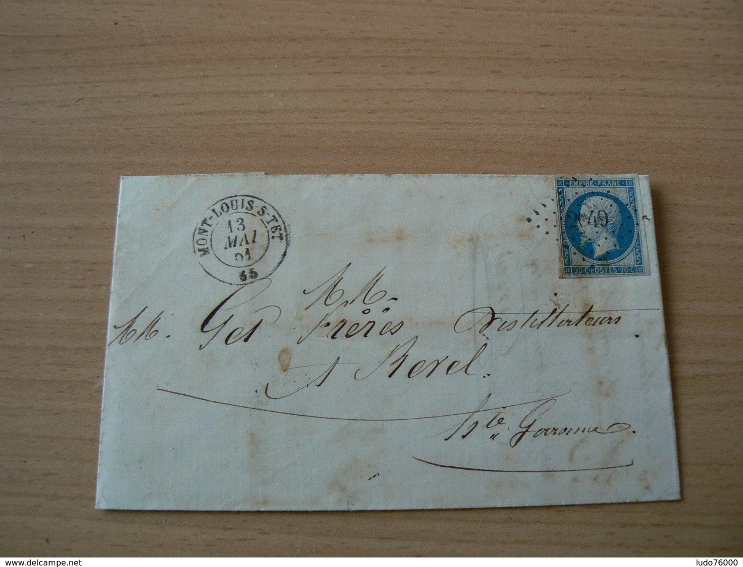 CP 161 /  NAPOLEON N° 14 SUR LETTRE - 1853-1860 Napoléon III