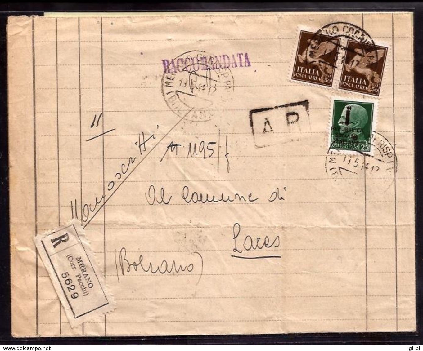GR2224  - MANOSCRITTI RACCOMANDATI R.S.I. - Stamped Stationery