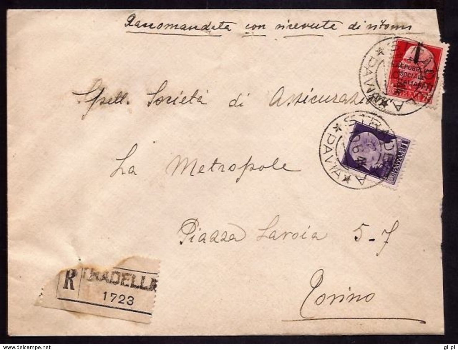 GR2227  - RACCOMANDATA R.S.I. - Interi Postali