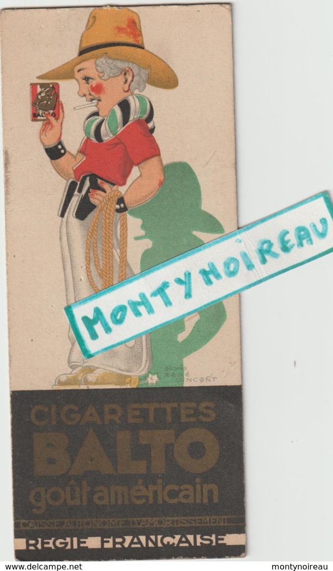 Vieux Papiers:  , Marque  Page : Balto  Cigarettes - Bladwijzers