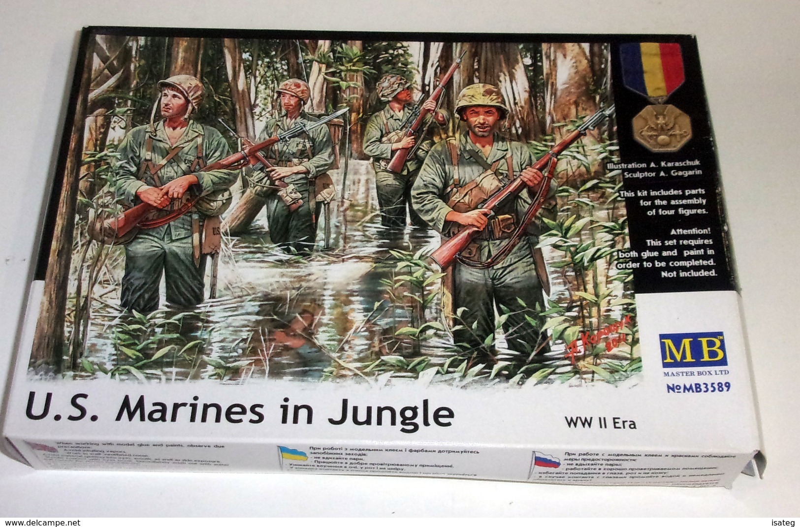 Maquette "U.S. Marines In Jungle - Masterbox - Figuren