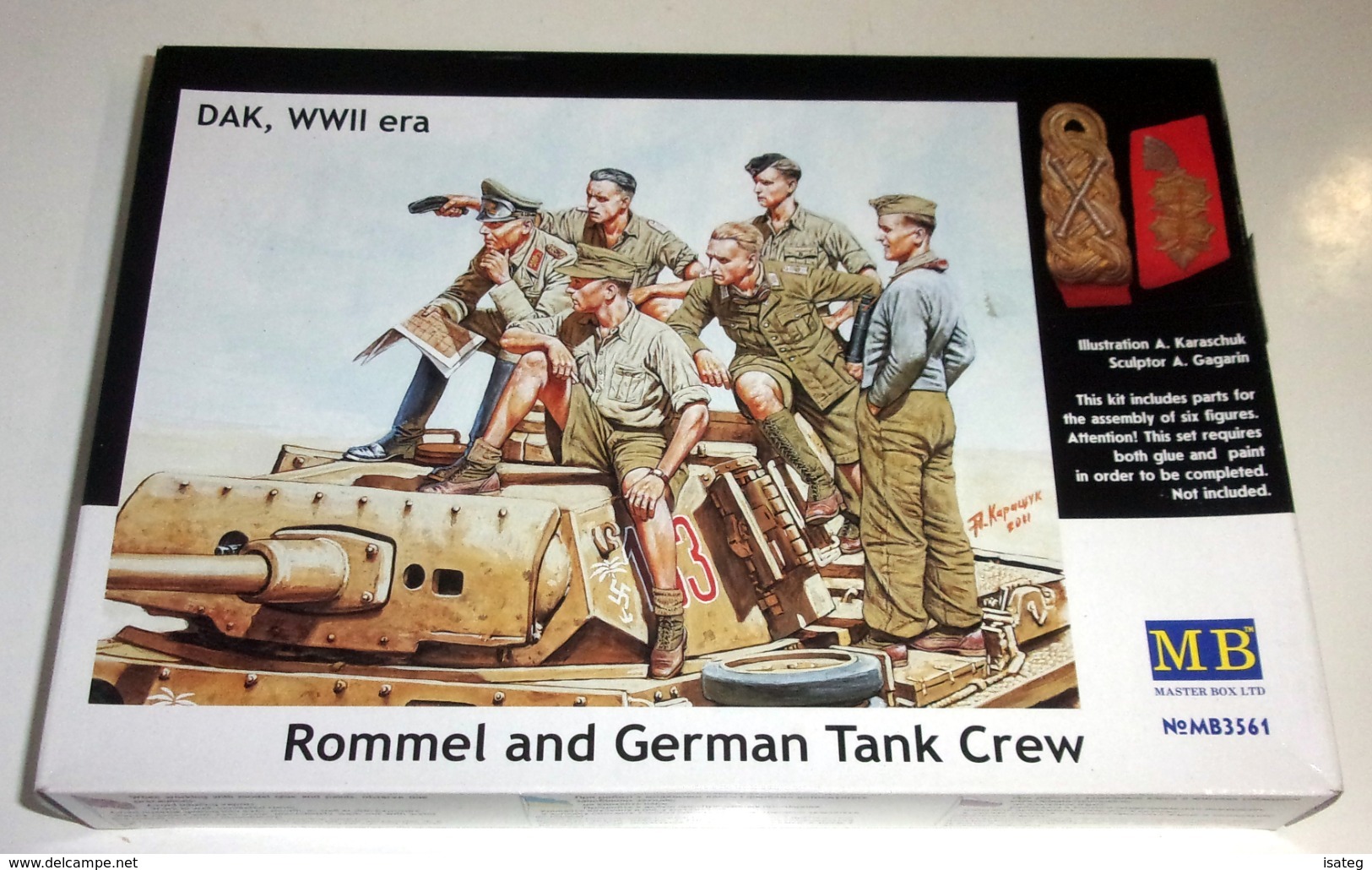 Maquette "Rommel And German Tank Crew - Rommel Et Équipage Allemand"- Masterbox - Figurine