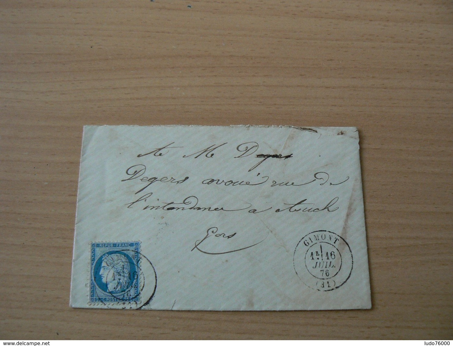 CP 162 /  CERES N° 60 SUR   LETTRE - 1871-1875 Cérès