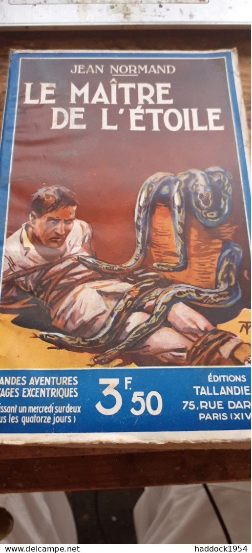 Le Maître De L'étoile JEAN NORMAND éditions Tallandier 1938 - Avant 1950
