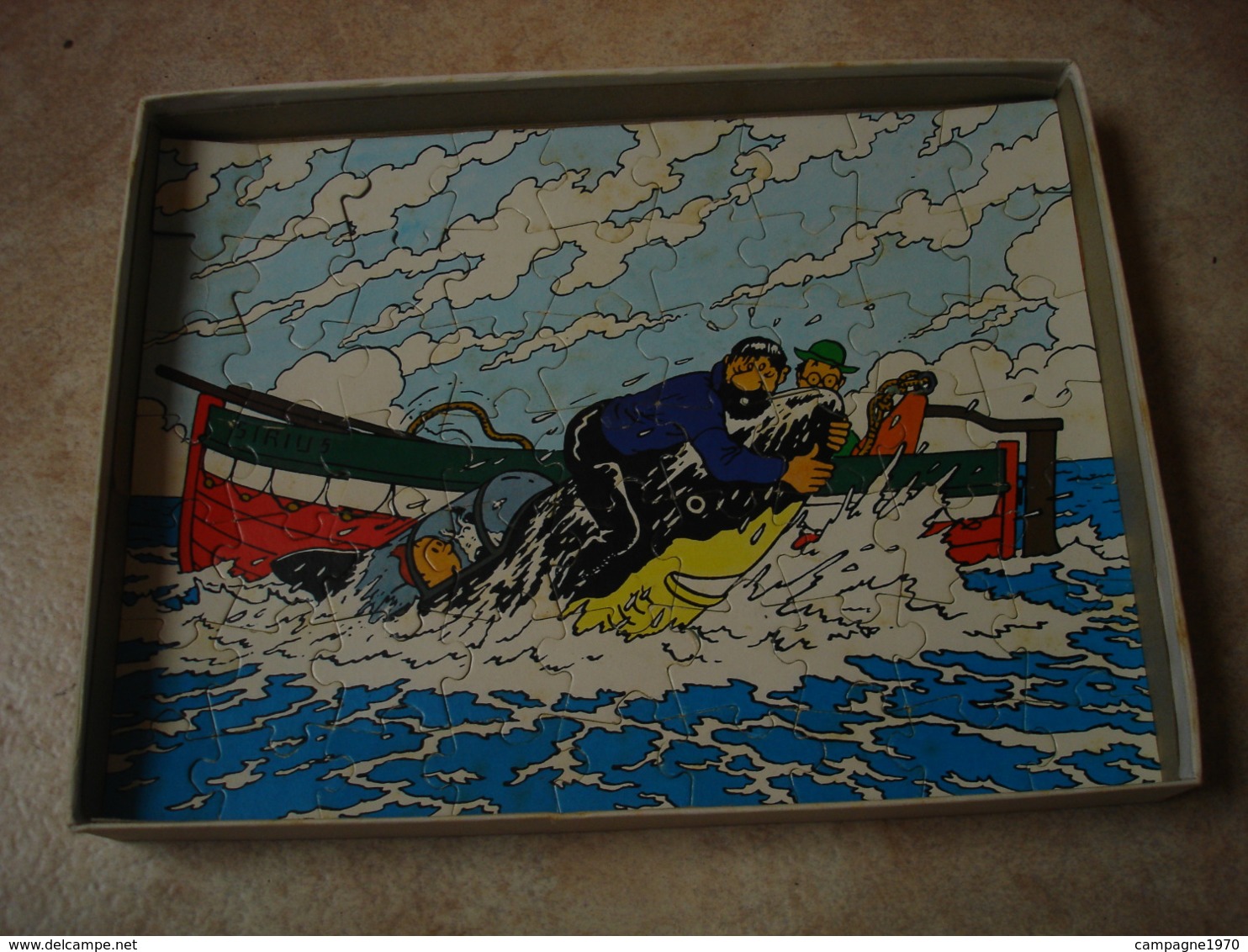 ANCIEN PUZZLE TINTIN ET MILOU ( HERGE ) - LE TRESOR DE RACKAM LE ROUGE - COMPLET ( 1977 ) - Puzzles