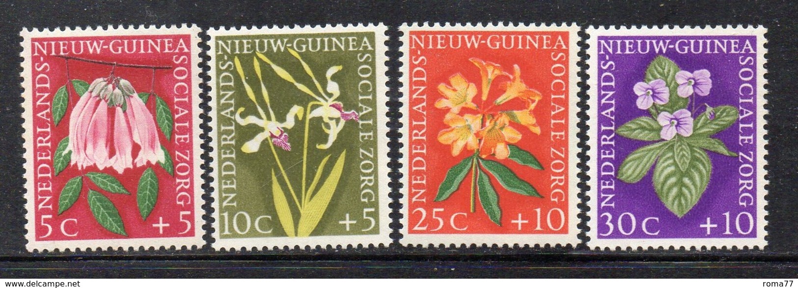 XP473 - NUOVA GUINEA 1959 , Yvert N. 52/55 *  Linguellata  (2380A) - Nuova Guinea Olandese