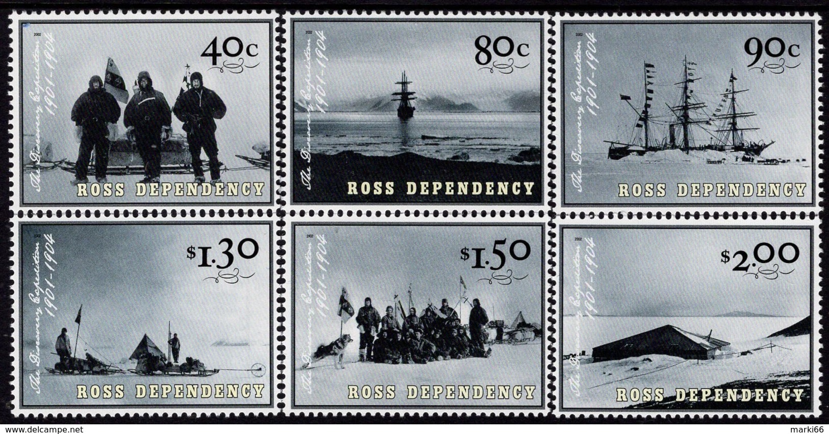 Ross Dependency - 2002 - Discovery Expedition Of Capt. Robert Falcon Scott - Mint Stamp Set - Neufs