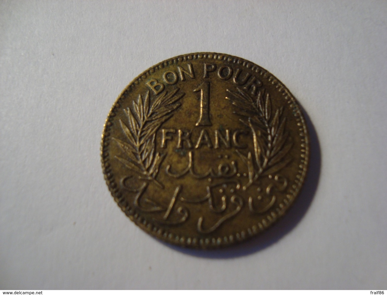 MONNAIE TUNISIE 1 FRANC 1941 - Tunisia