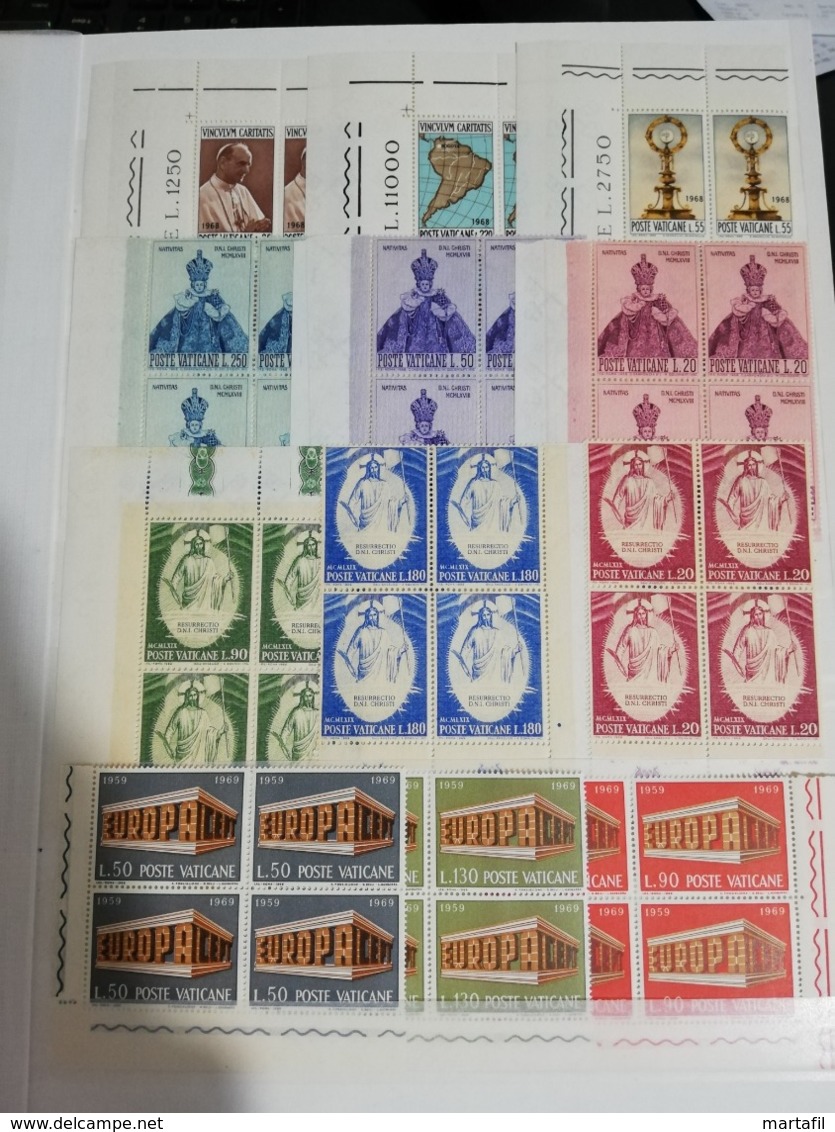 Lotto VATICANO MNH ** Serie, quartine, BF, posta aerea segnatasse