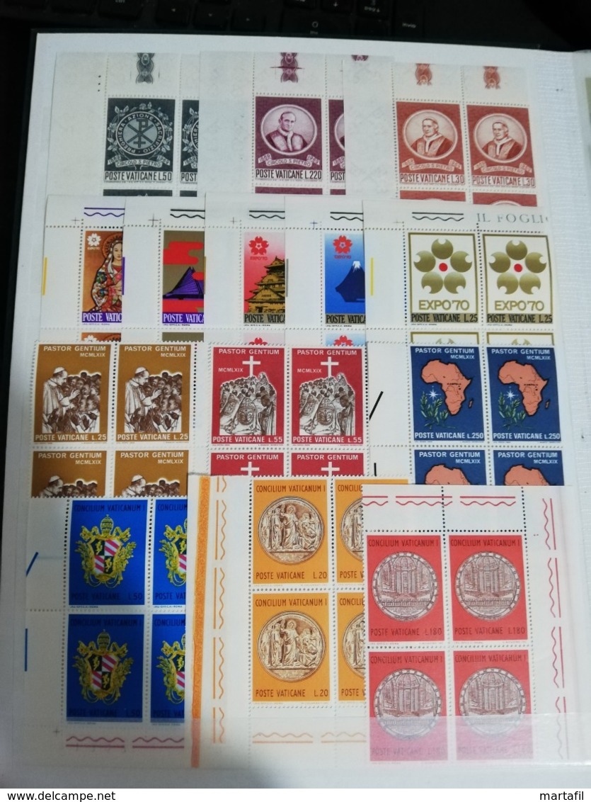 Lotto VATICANO MNH ** Serie, quartine, BF, posta aerea segnatasse