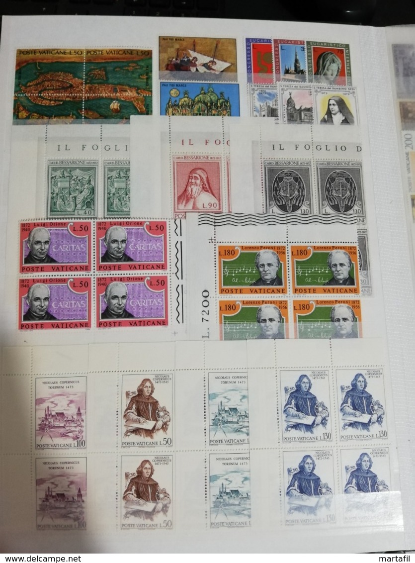 Lotto VATICANO MNH ** Serie, quartine, BF, posta aerea segnatasse