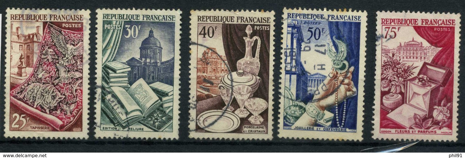 FRANCE   Productions De Luxe   N° Y&T  970 à 974  (o) - Used Stamps