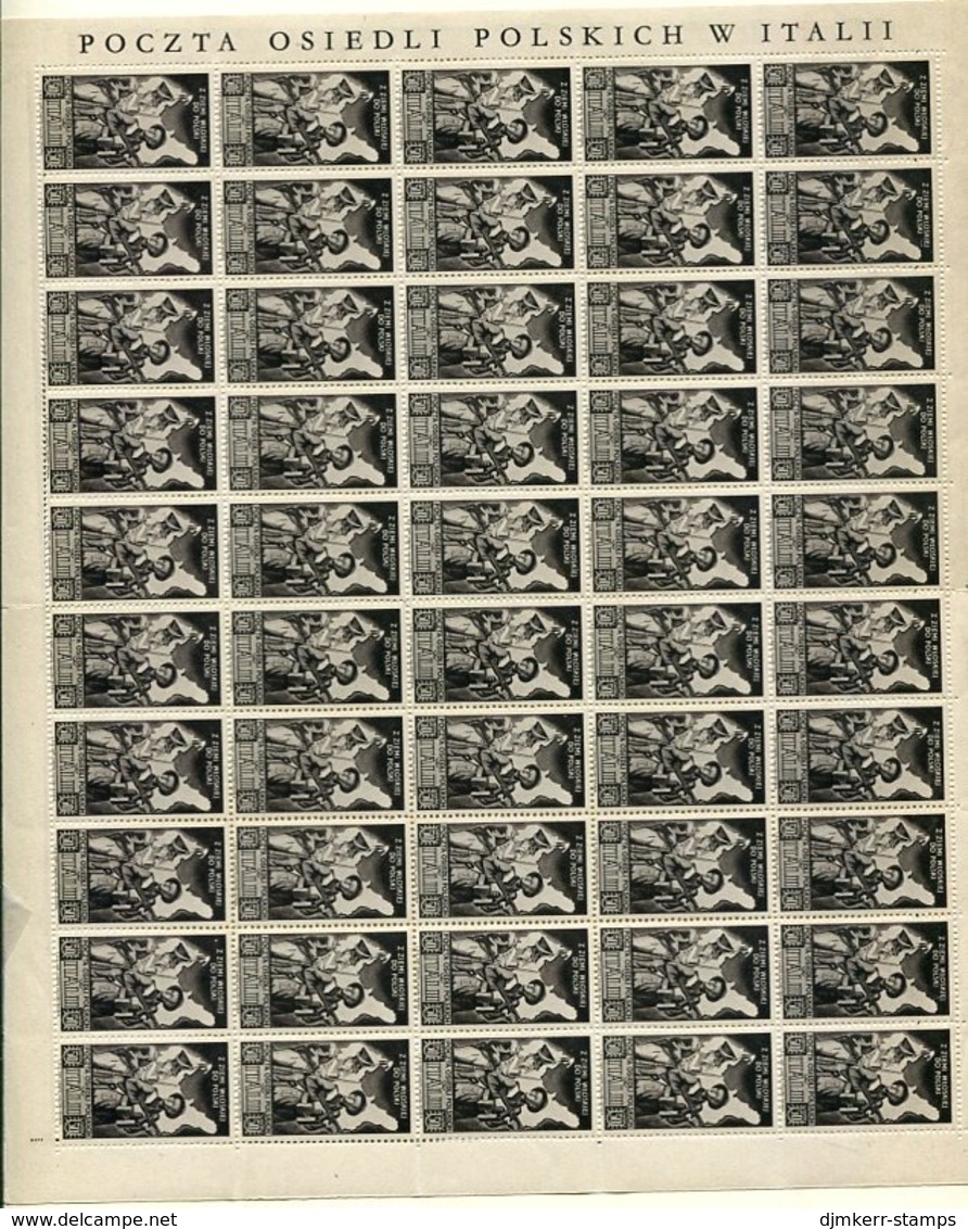 POLAND  II Corps In Italy  Five Values Incomplete Sheets Of 50 MNH / **. - Sonstige & Ohne Zuordnung