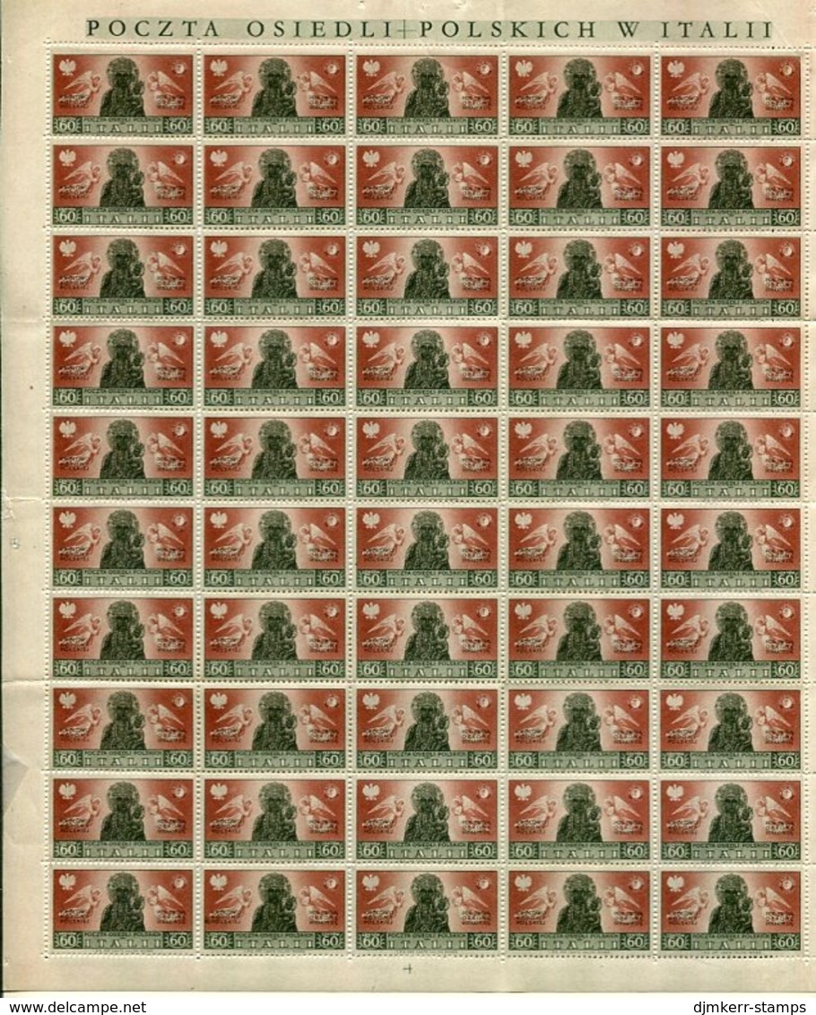 POLAND  II Corps In Italy  Five Values Incomplete Sheets Of 50 MNH / **. - Sonstige & Ohne Zuordnung