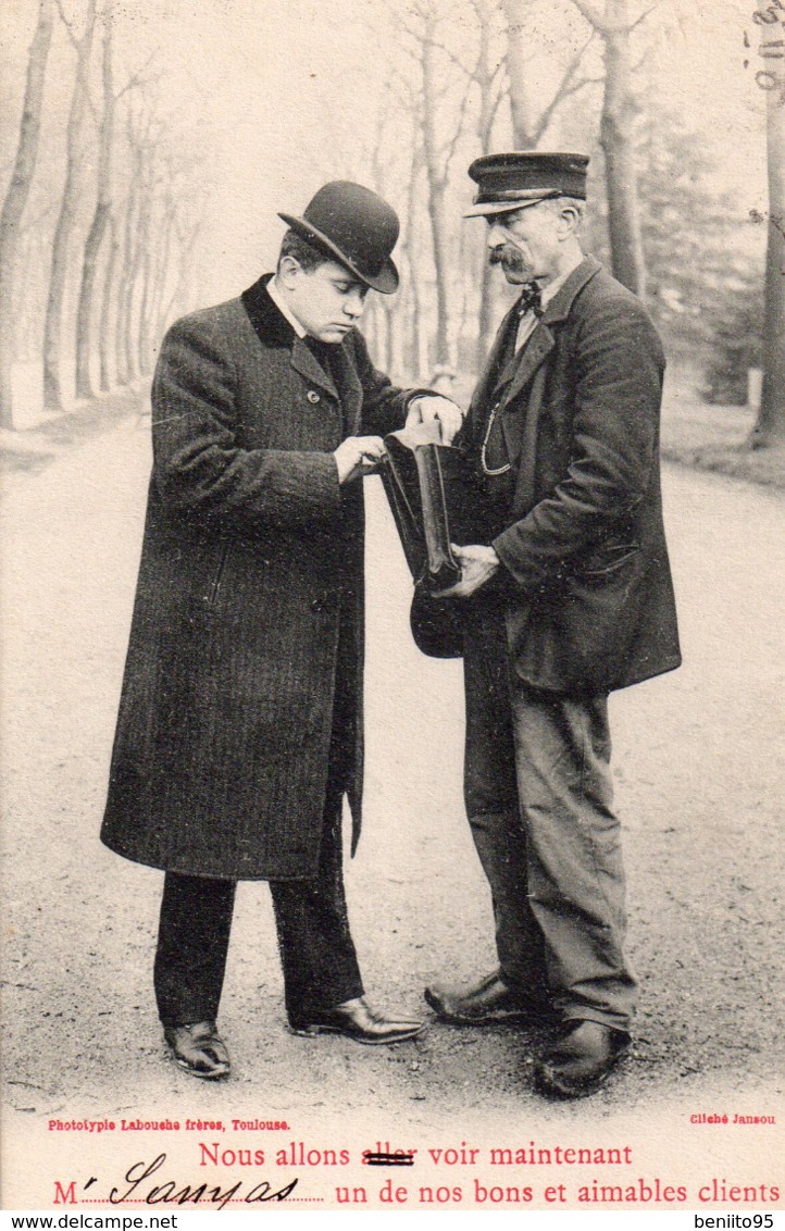 CPA D'un Avis De Passage De C.HEBRARD De La Maison LABOUCHE (RARE!!). - Toulouse