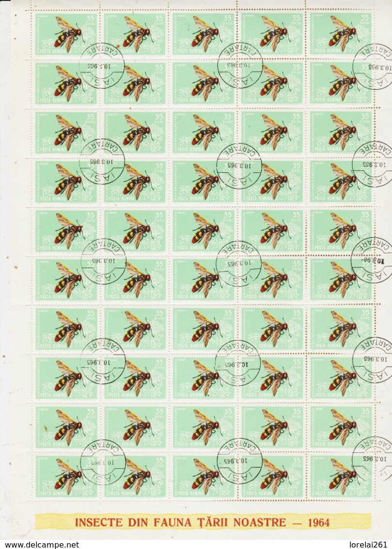 1964 - Insectes  ( 8 Scn ) FULL X 50 - Feuilles Complètes Et Multiples