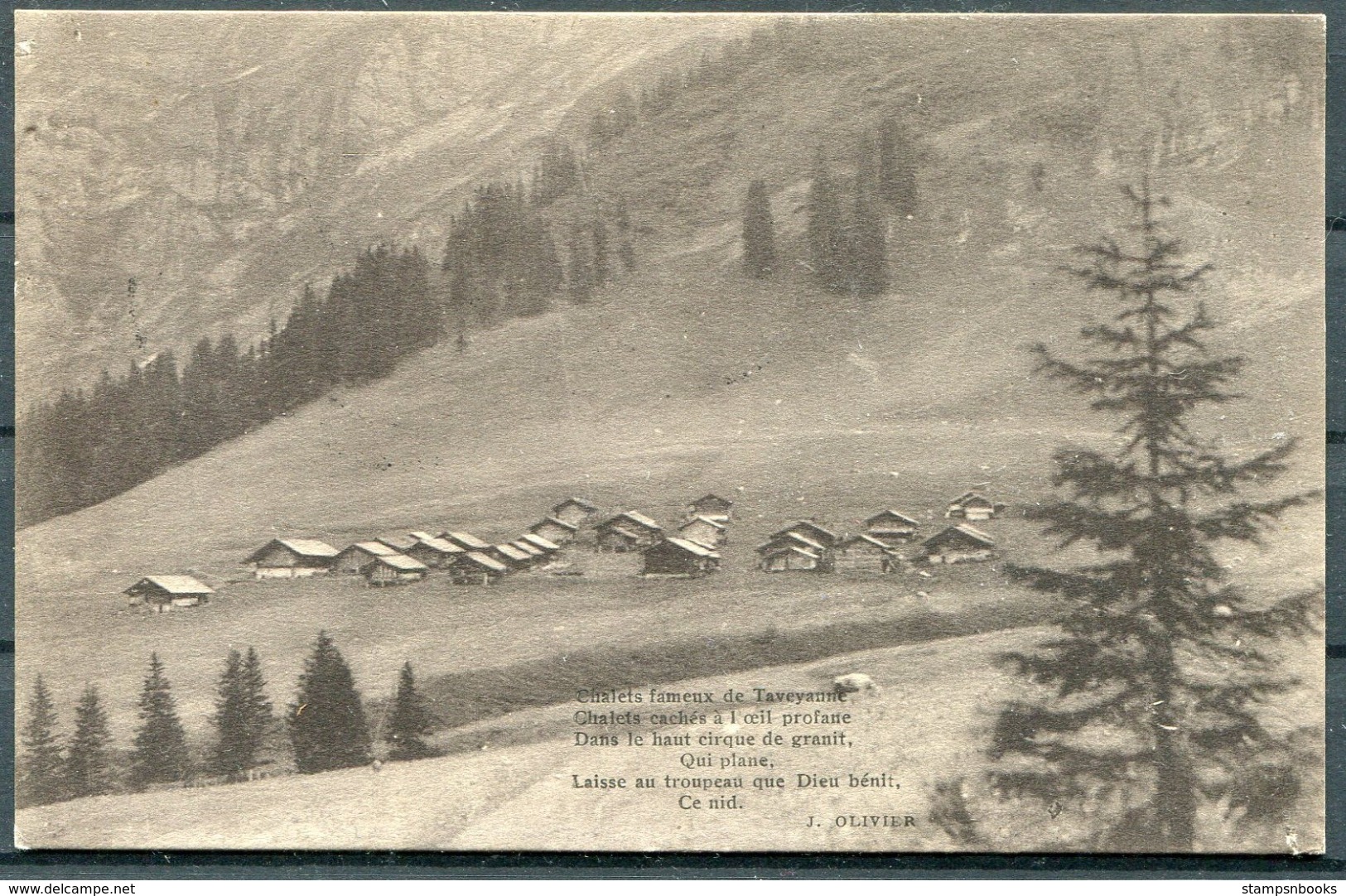 1921 Switzerland Postcard Fieldpost Bat. Fus. 8. Gryon - Documents