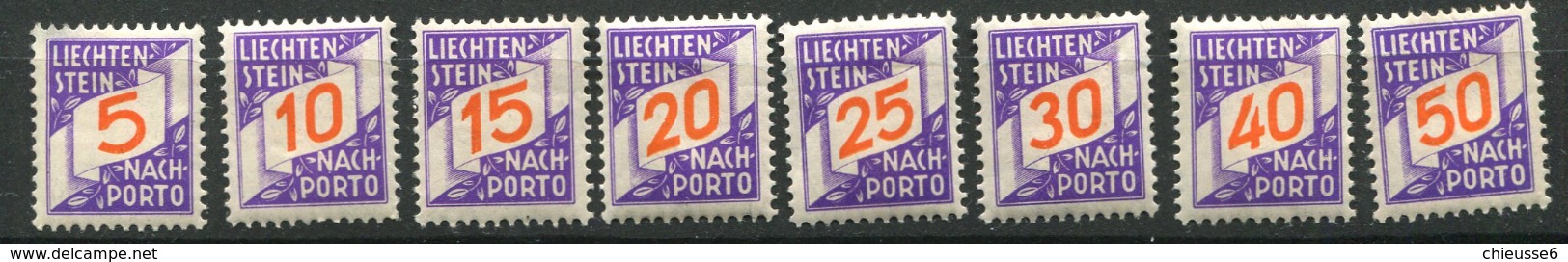 Liechtenstein * Taxe  N° 13 à 20 - Portomarken