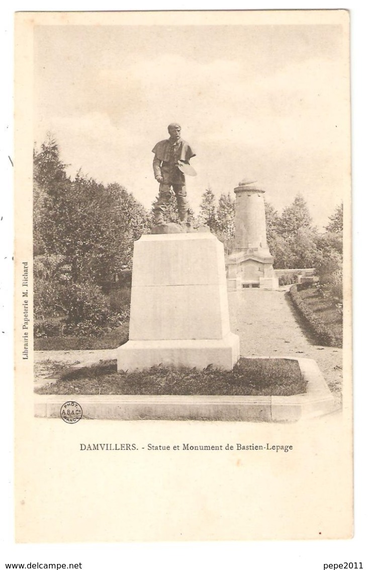 CPA 55 DAMVILLIERS - Statue Et Monument De Bastien Lepage - Damvillers