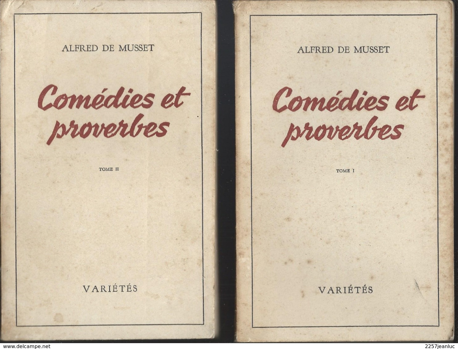 2 Livres  De Alfred De Musset  Comédies Et Proverbes Tome 1 Et 2  édition Variétés - La Pléiade