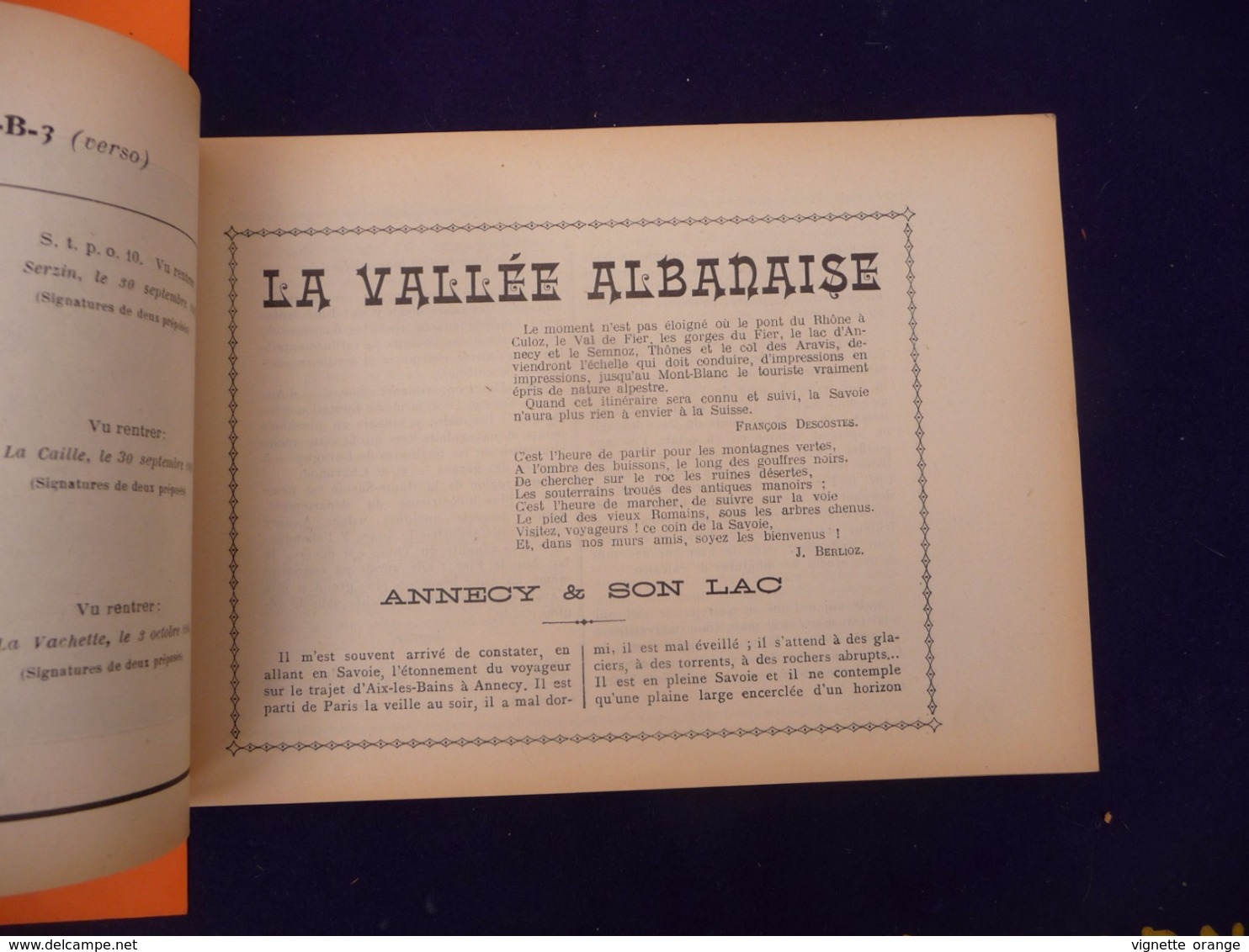 Vallée Albanaise Annecy à Aix Les Bains Par Romilly Albens Riby 1909 Publicité Voiture Delage - Bicyclette Tri-porteur - Alpes - Pays-de-Savoie