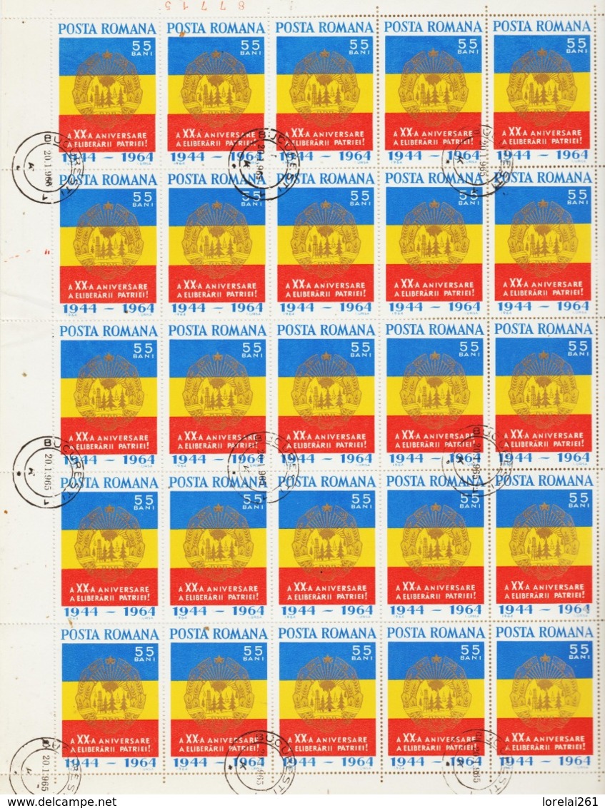 1964 - 20 Anniv. De La Liberation ( 4 Scn ) FULL X 25 - Feuilles Complètes Et Multiples