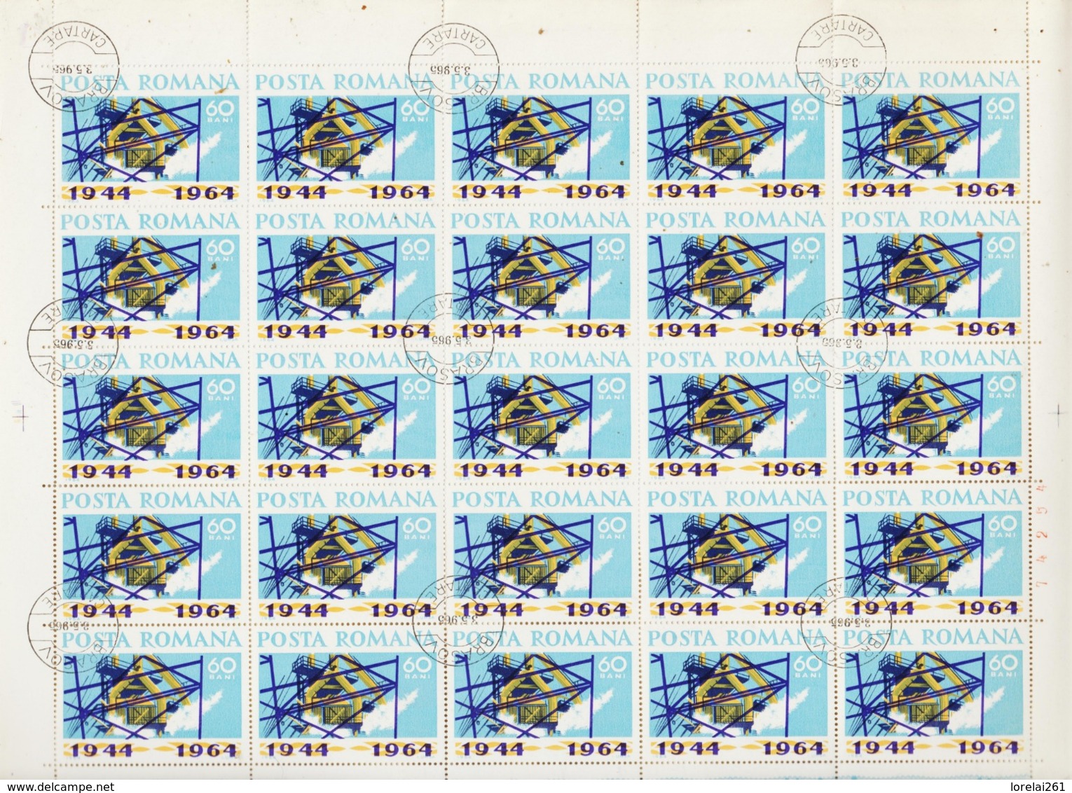 1964 - 20 Anniv. De La Liberation ( 4 Scn ) FULL X 25 - Full Sheets & Multiples