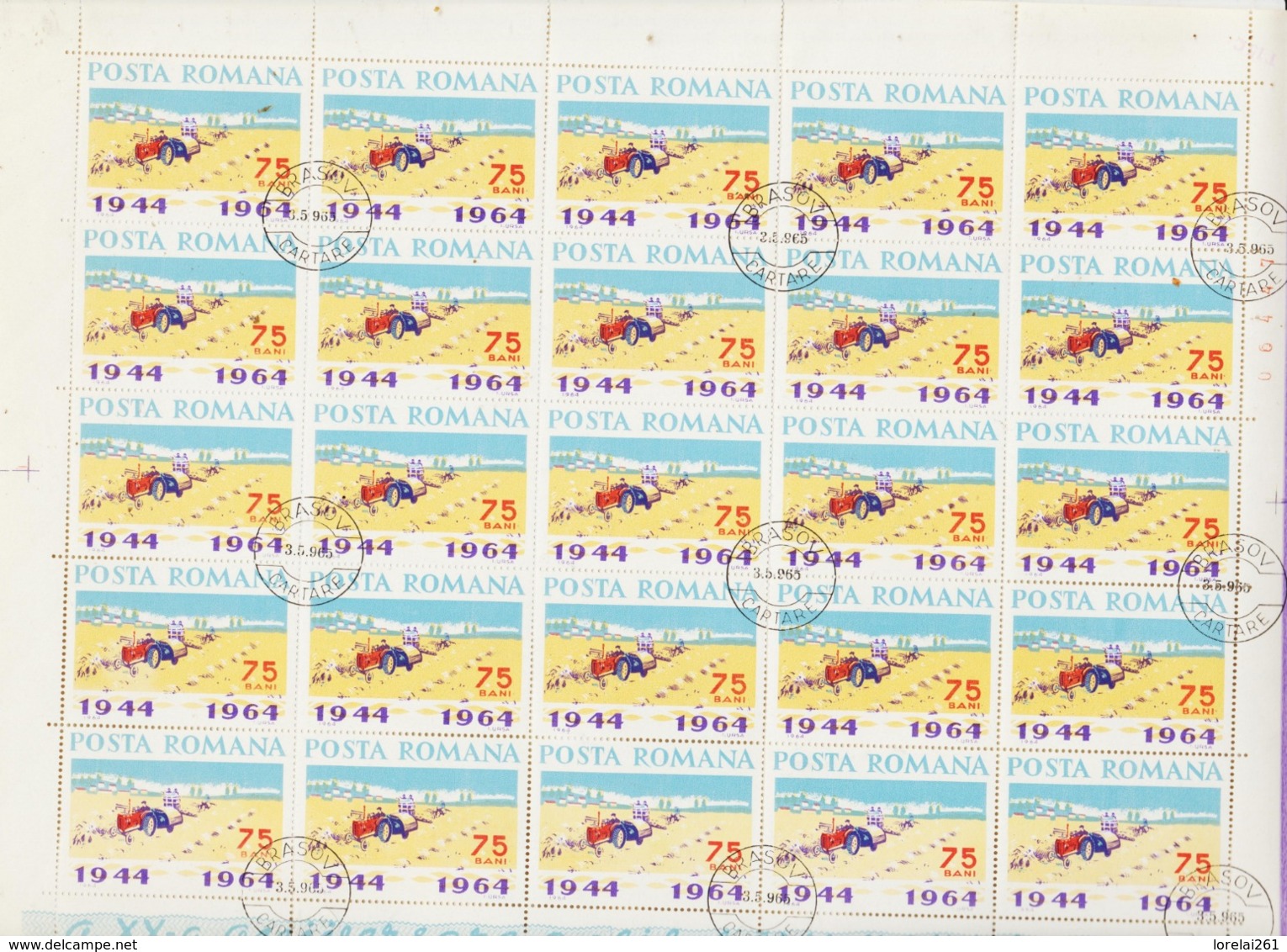 1964 - 20 Anniv. De La Liberation ( 4 Scn ) FULL X 25 - Feuilles Complètes Et Multiples