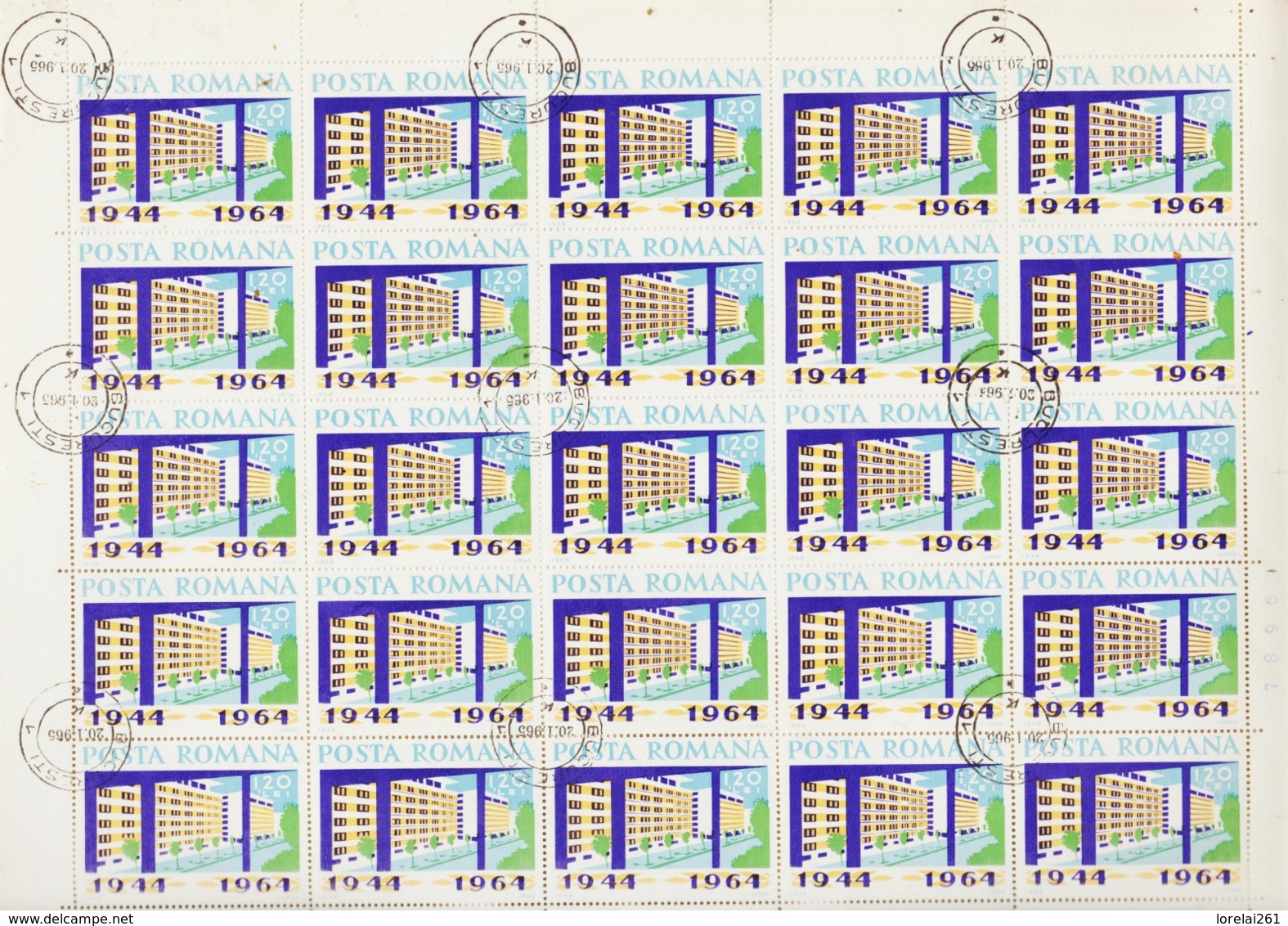 1964 - 20 Anniv. De La Liberation ( 4 Scn ) FULL X 25 - Feuilles Complètes Et Multiples