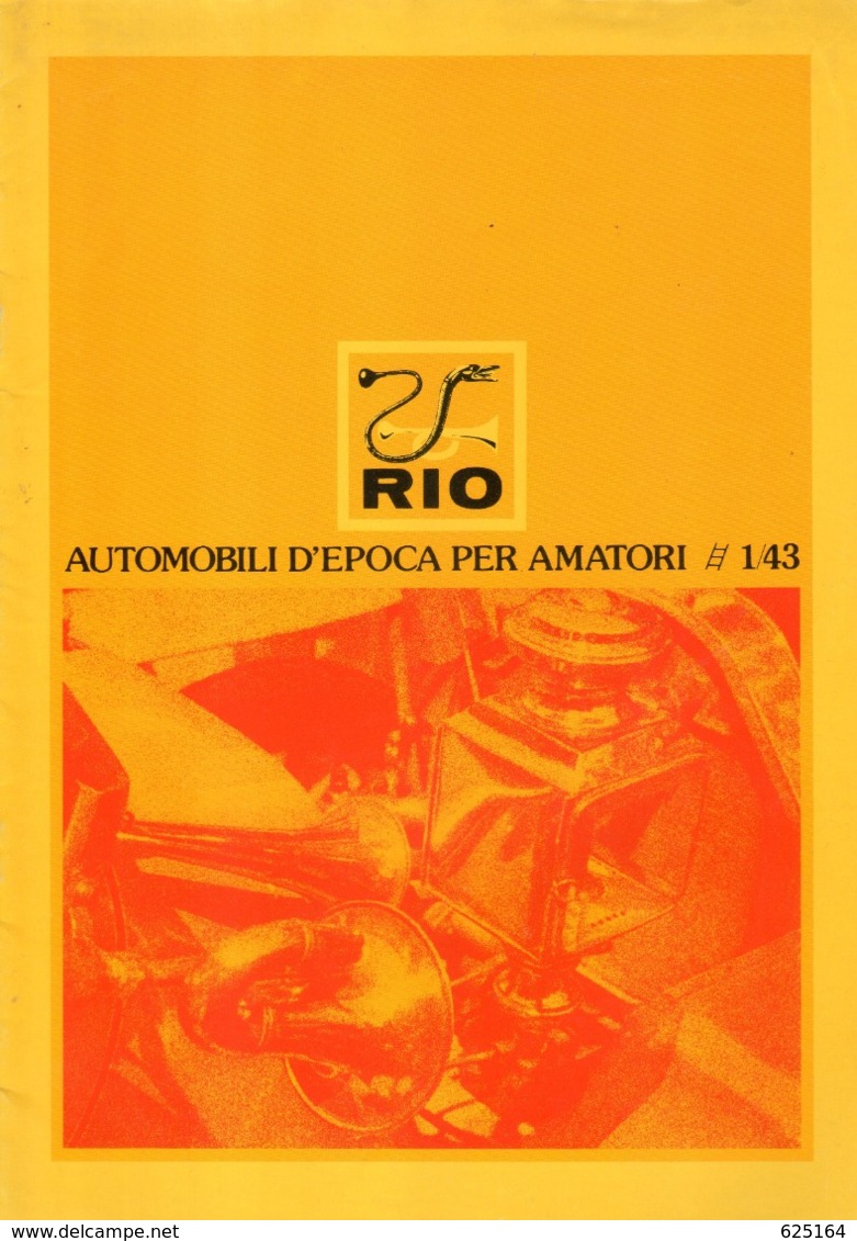 Catalogue RIO 1984 Automobili D'epoca Per Amatori 1/43 - En Italien - Catalogues & Prospectus