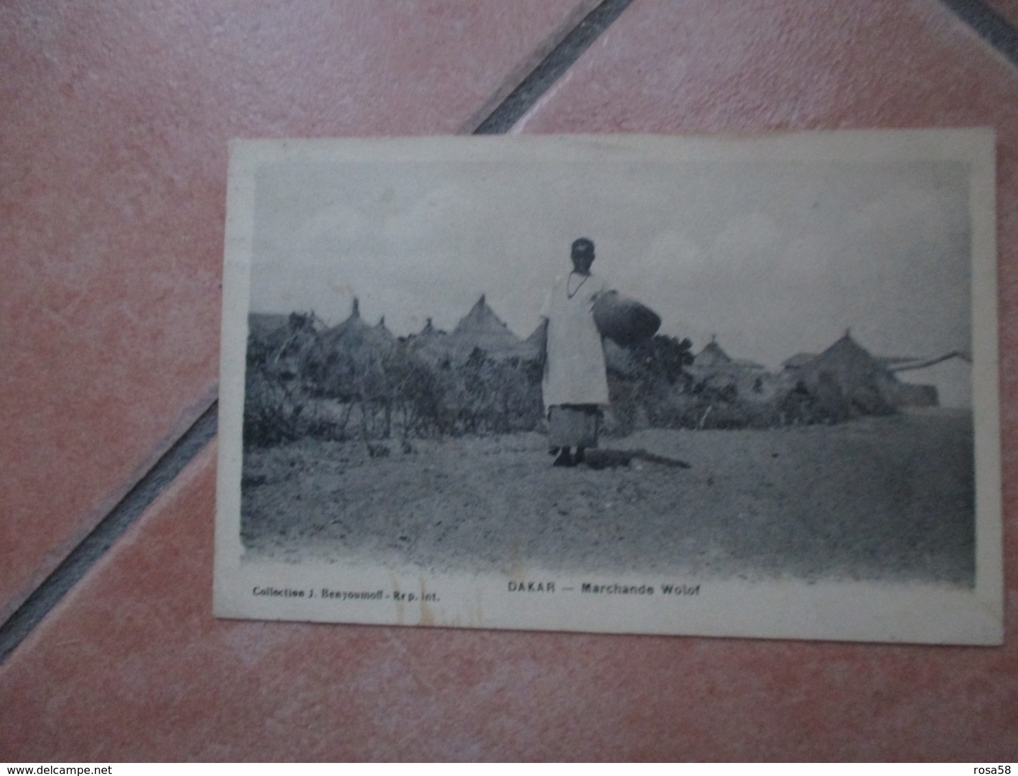 1924 DAKAR Marchande Wolof Donna Animata Scritta Al Verso - Senegal