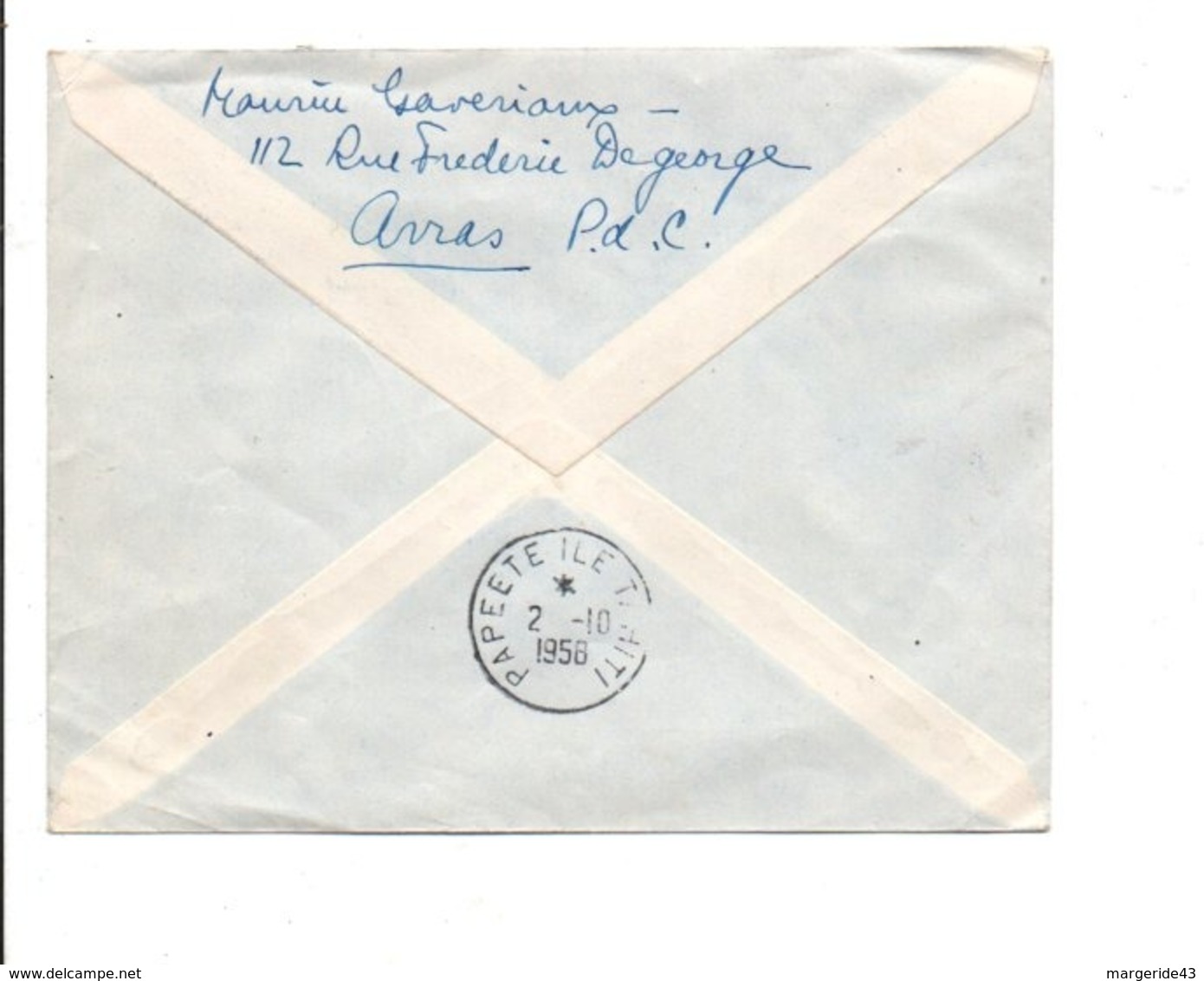 PREMIERE LIAISON AERIENNE DIRECTE FRANCE-POLYNESIE PAR T.A.I.1958 - 1960-.... Lettres & Documents