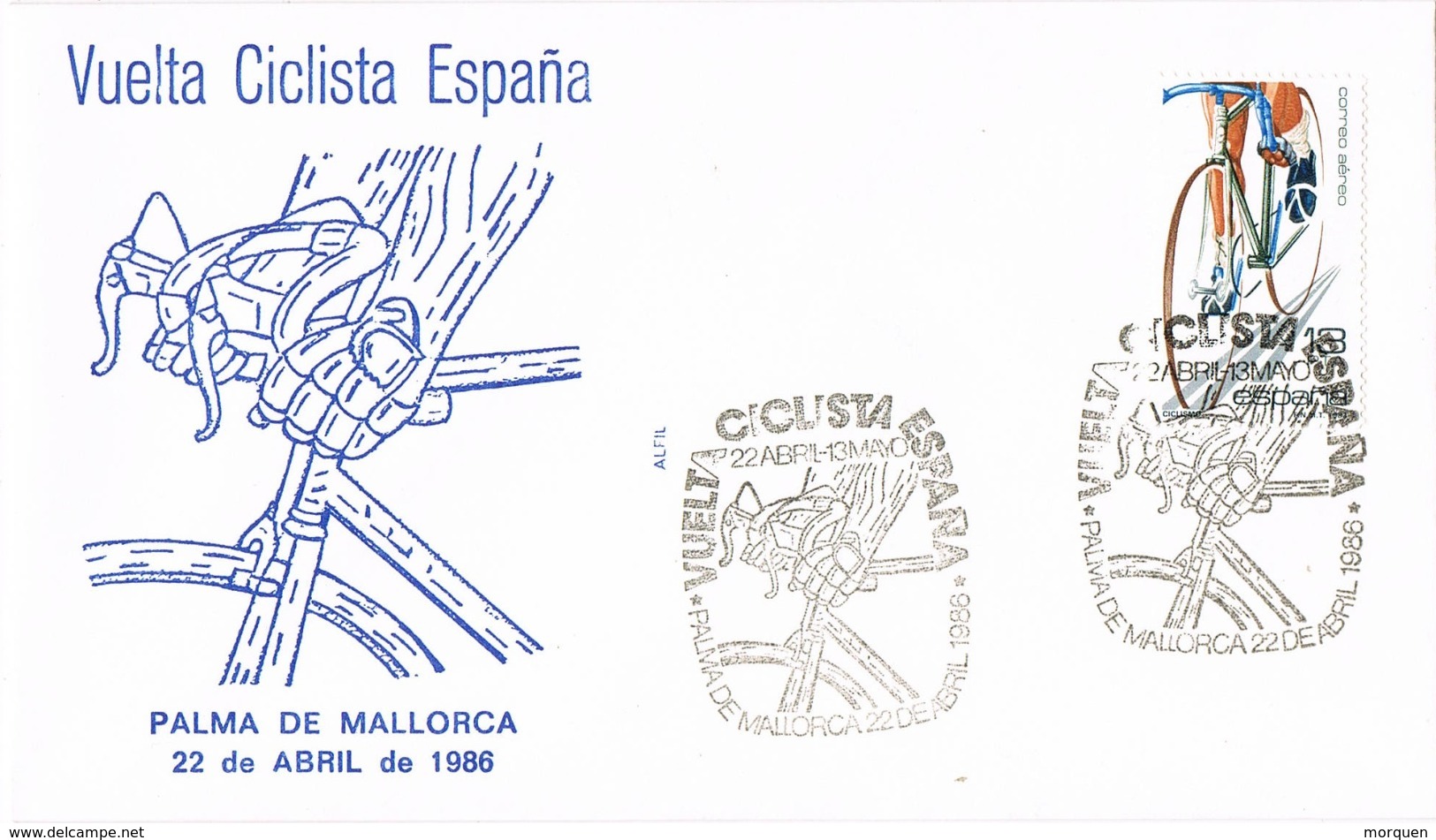 34646. Carta  PALMA De MALLORCA (Baleares) 1986. Vuelta Ciclista España. Ciclismo - Cartas & Documentos