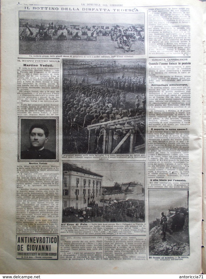 La Domenica Del Corriere 29 Settembre 1918 WW1 Piazza Duomo Veduti Pirati Milano - Weltkrieg 1914-18