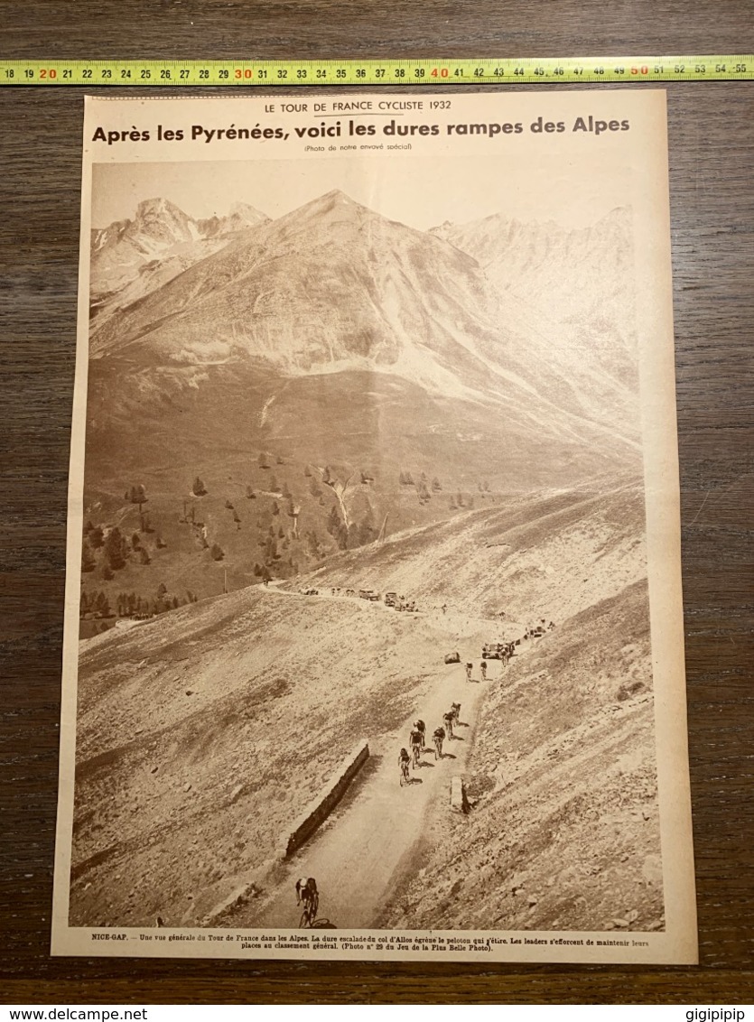 1932 1933 M CYCLISME NICE GAP COL D ALLOS - Collections