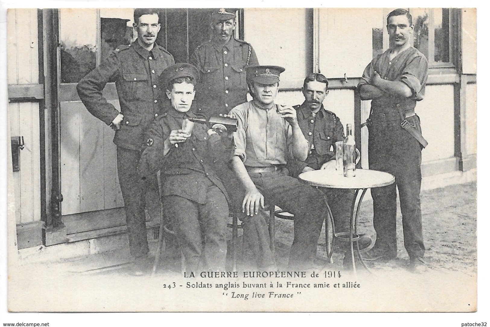 Cpa...Nantes...(loire-inf.)...la Guerre Européenne De 1914...soldats Anglais Buvant A La France Amie Et Alliée...animée. - Nantes