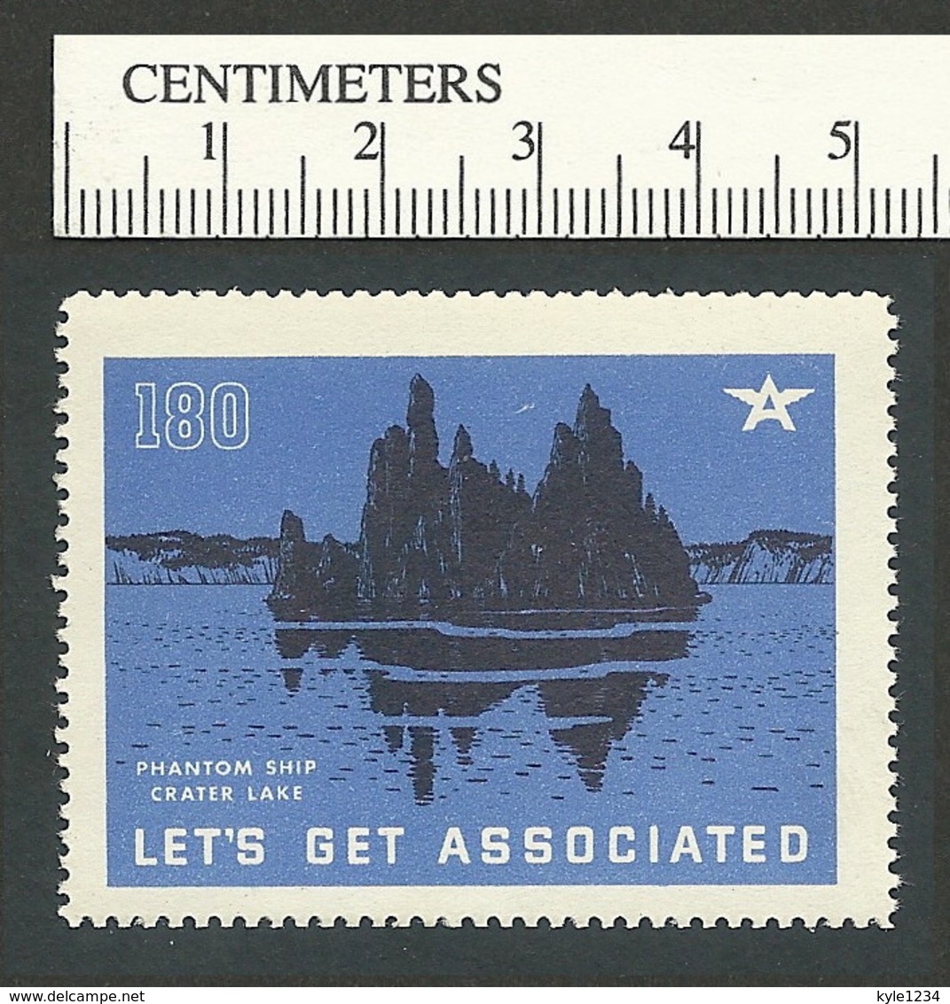 117-55 USA Let's Get Associated MNH #180 Crater Lake - Cinderellas