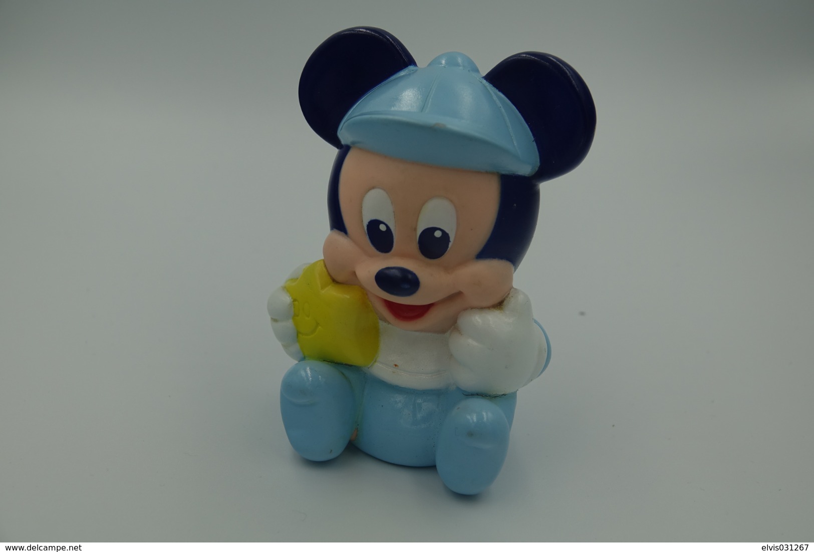 PIEPER POUET SQUEAKY: WALT DISNEY PRODUCTION BABY MOUSE ARCO - L=10 - Rubber - Vinyl -1984's - Schtroumpfs