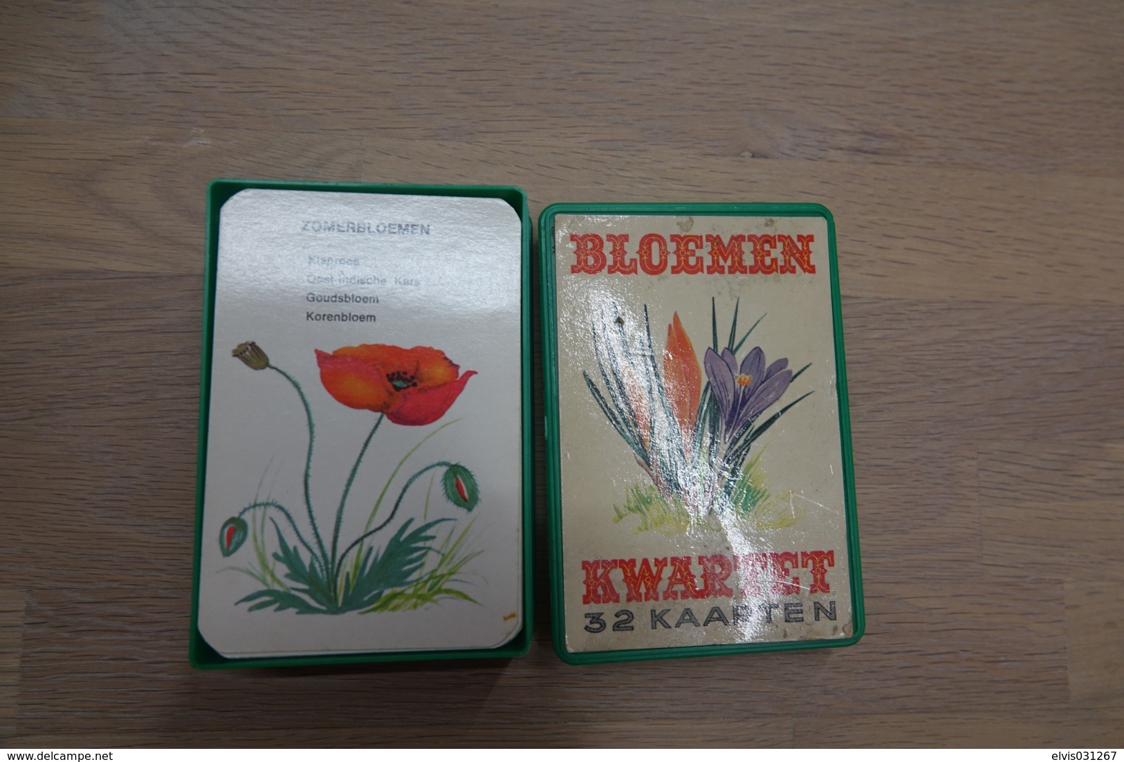 Speelkaarten - Kwartet, Bloemen, 1967, Mulder, *** - Vintage - Speelkaarten