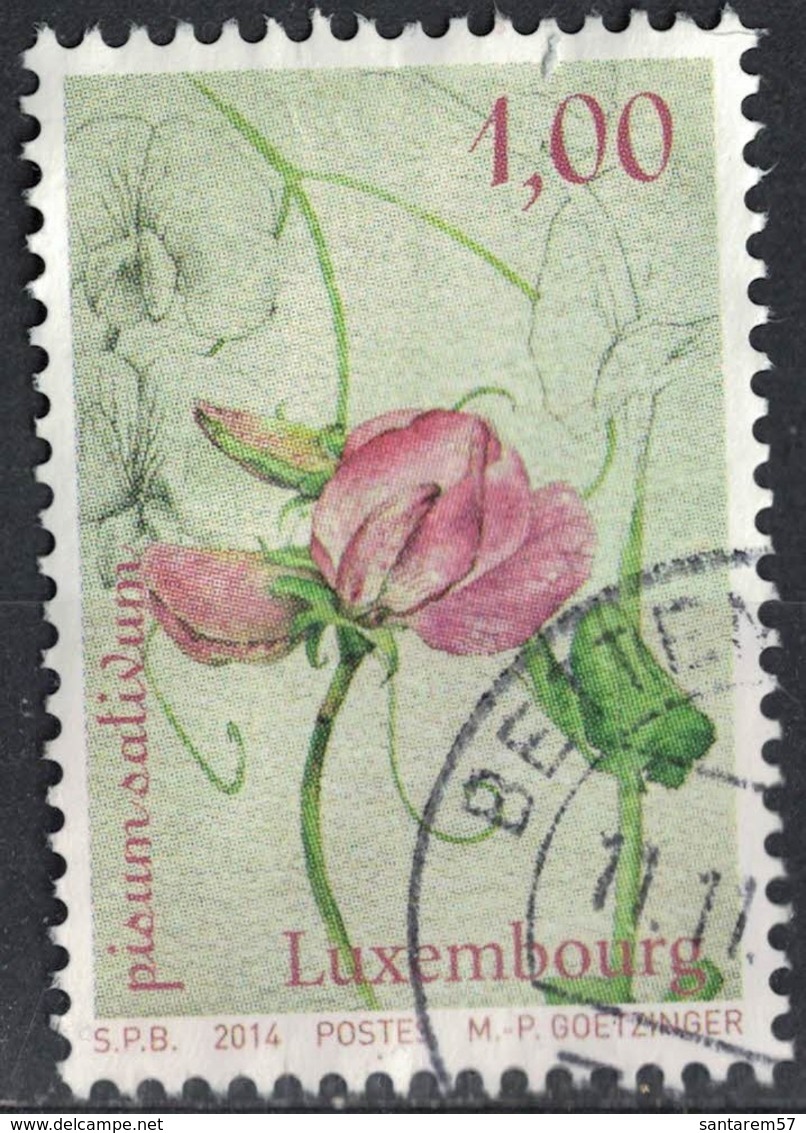 Luxembourg 2014 Oblitéré Rond Used Plante Végétal Pisum Sativum Pois Cultivé SU - Used Stamps