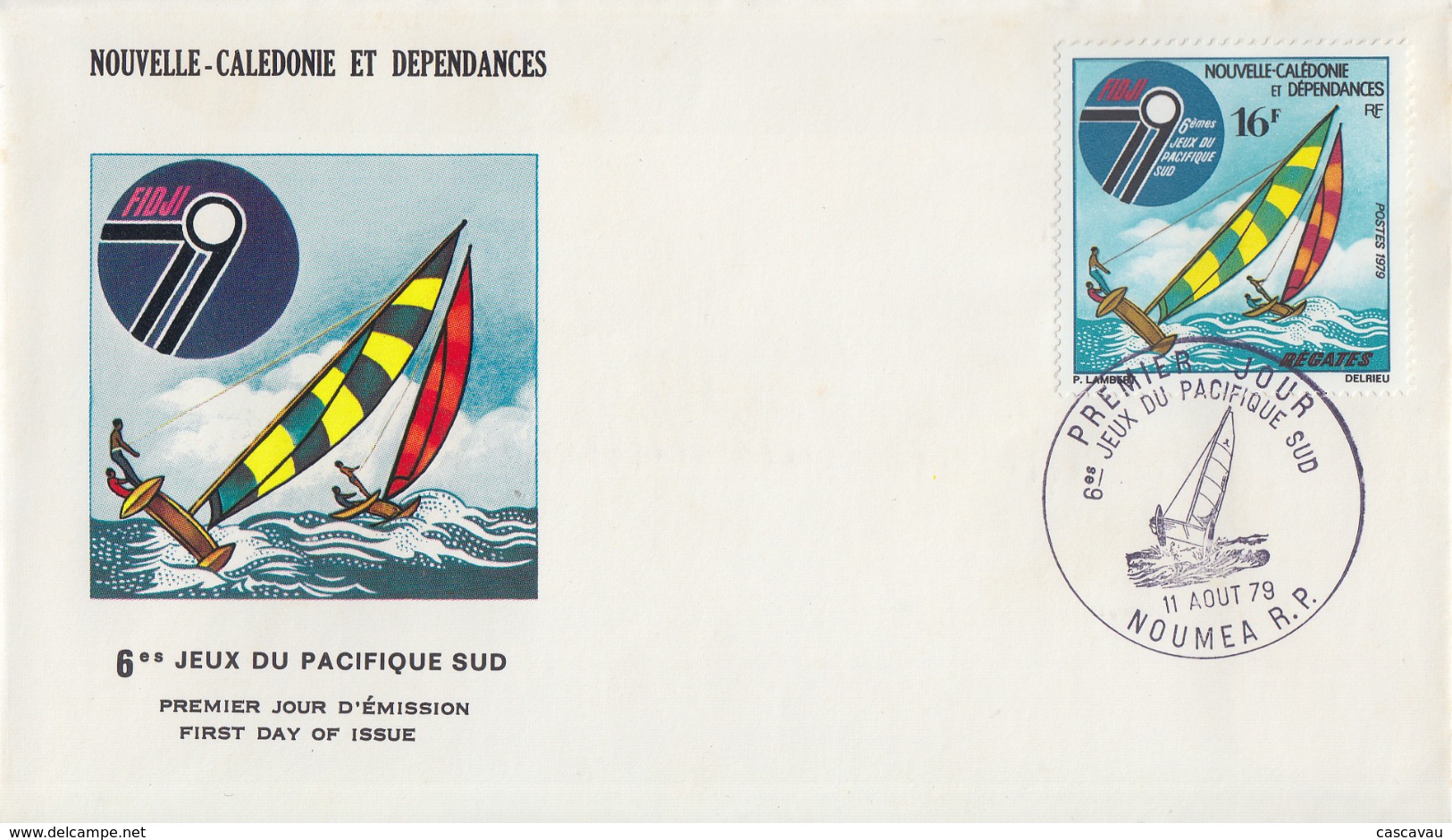 Enveloppe FDC  1er Jour   NOUVELLE   CALEDONIE    6éme  Jeux  Du   Pacifique - Sud   1979 - FDC