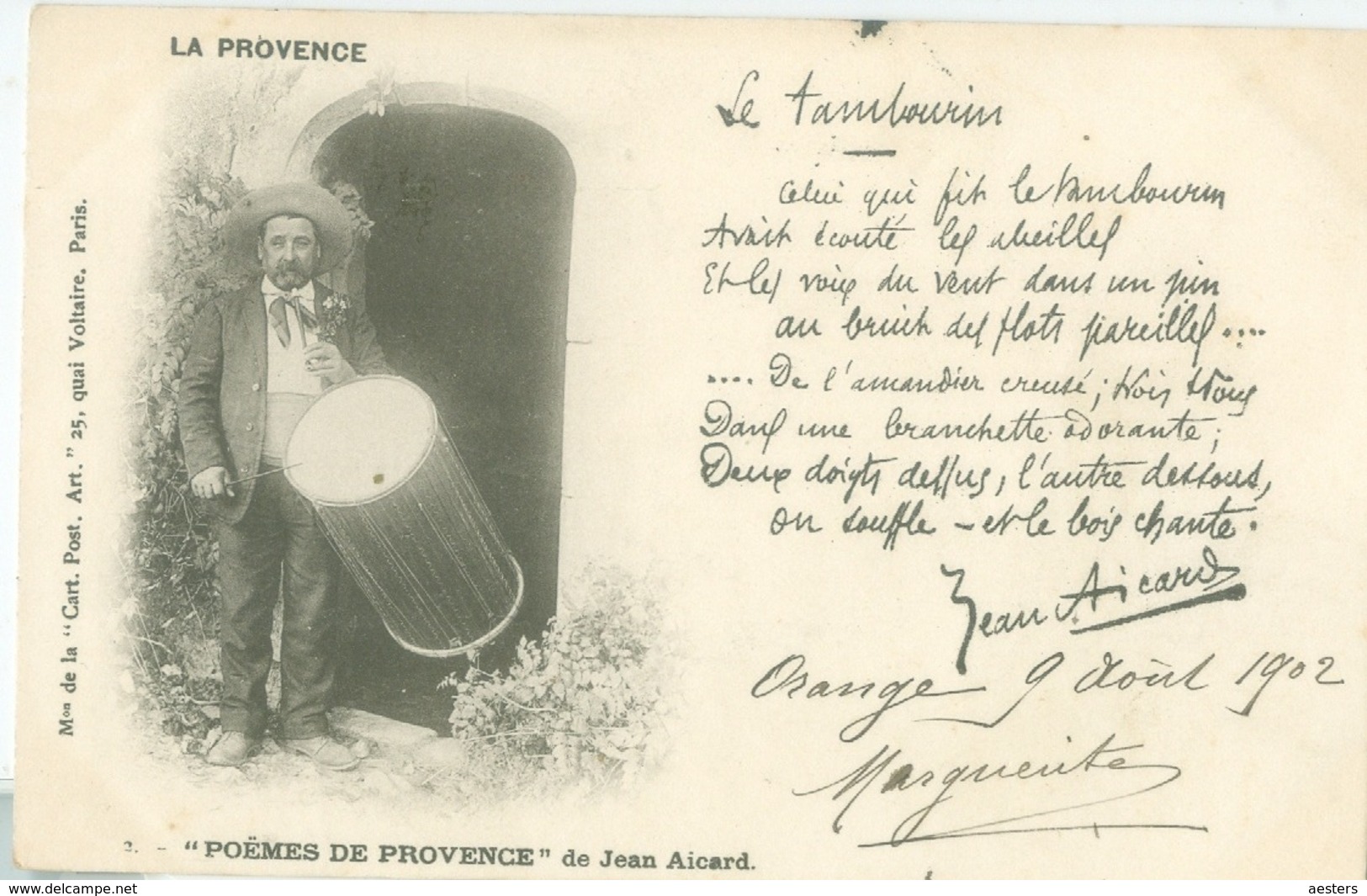 La Provence 1902; Le Tambourin - Voyagé. (Poëmes De Provence De Jean Aicard) - Provence-Alpes-Côte D'Azur