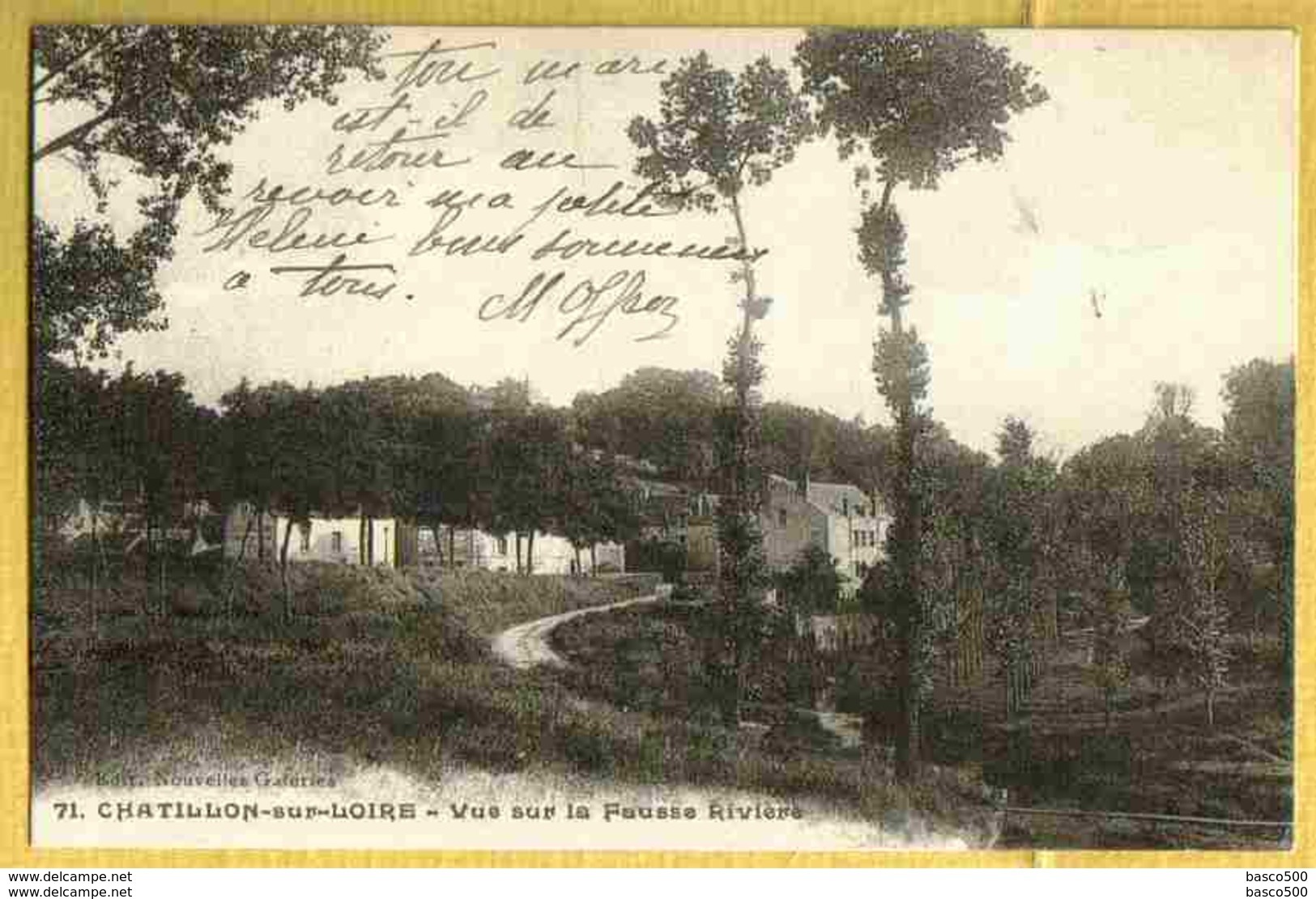 CHATILLON Sur LOIRE- Vue Peu Courante Sur La FAUSSE RIVIERE - Chatillon Sur Loire