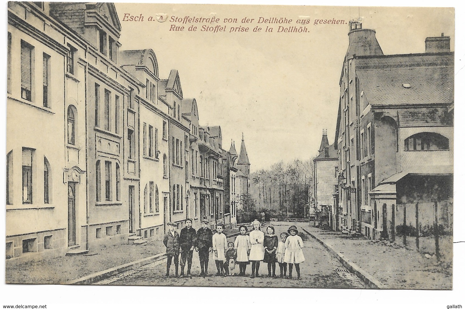 ESCH A. A.-Rue De Stoffel Prise De La Dellhöh...1919  Animé  (haut Papier Légèrement Marqué) - Esch-Alzette