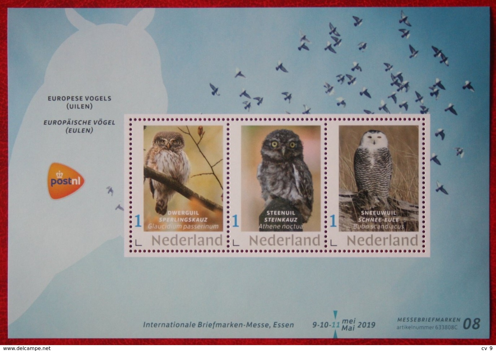 Sheet Uil Owl Búho Hibou Eule Vogel Bird Oiseaux Beurs Essen 2019 POSTFRIS MNH ** NEDERLAND NIEDERLANDE NETHERLANDS - Nuovi